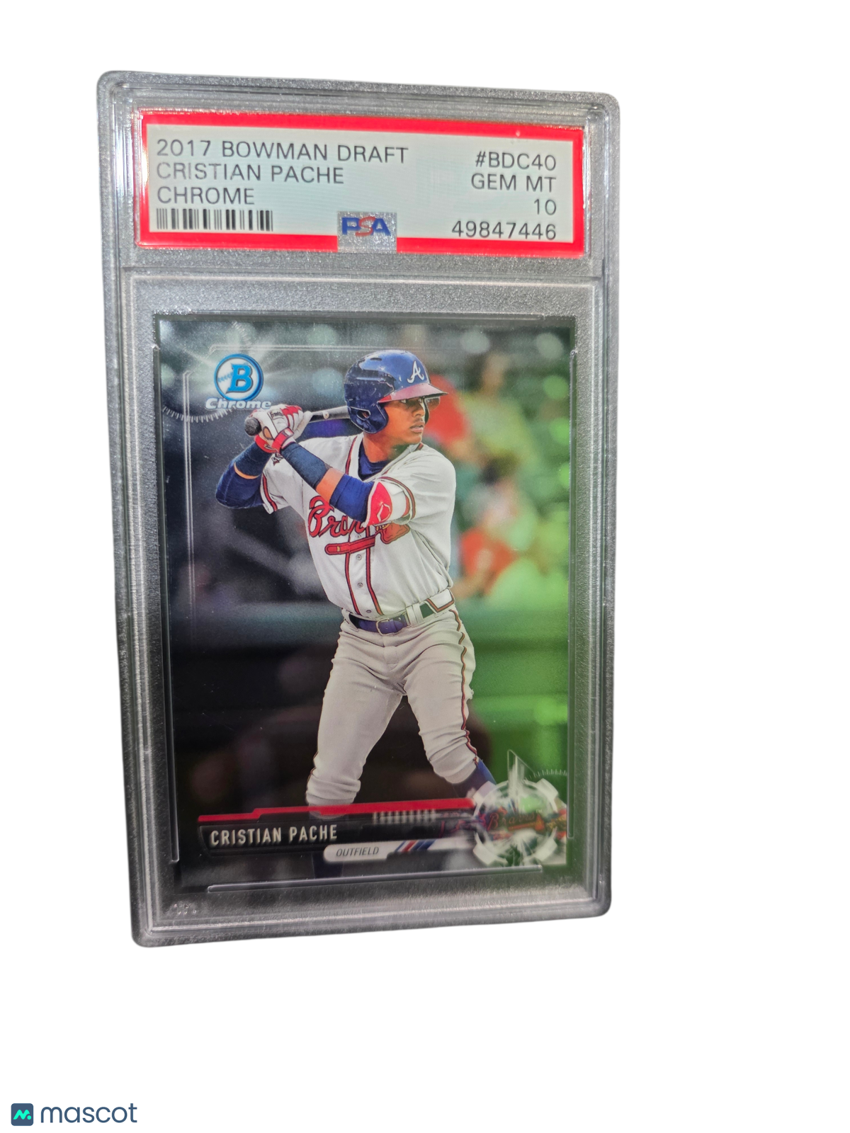 2017 Bowman Draft Cristian Pache #BDC40 Chrome PSA 10