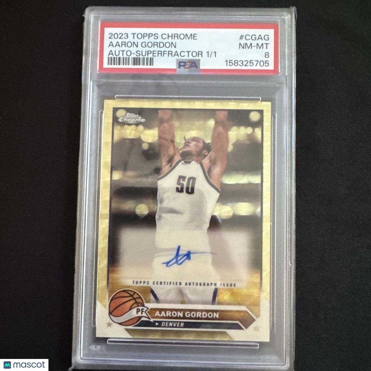 2023 Topps Chrome Aaron Gordon #CGAG SuperFractor PSA 8