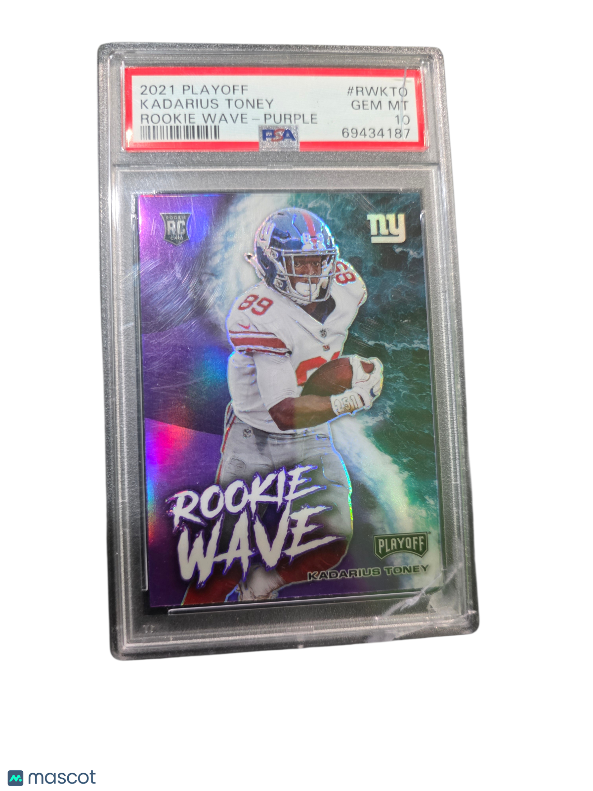 2021 Panini Playoff Rookie Wave Kadarius Toney #RWKTO Purple PSA 10