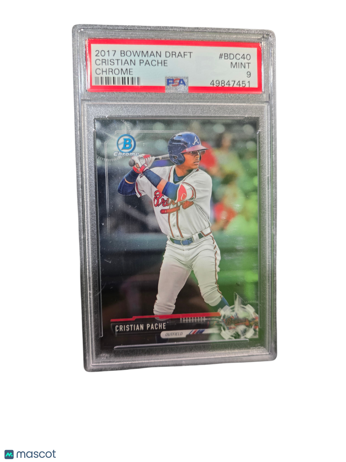 2017 Bowman Draft Cristian Pache #BDC40 Chrome PSA 9