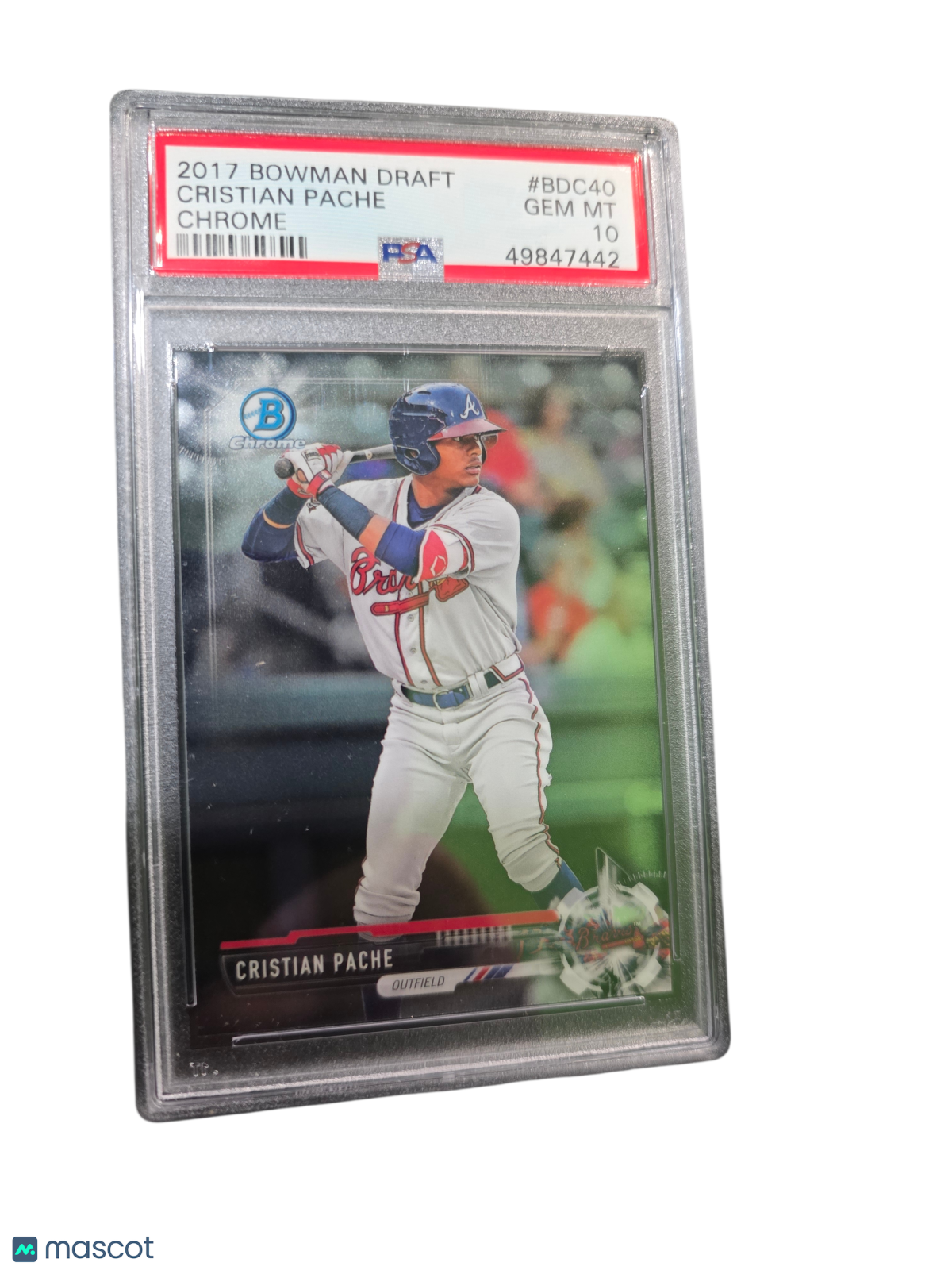 2017 Bowman Draft Cristian Pache #BDC40 Chrome PSA 10