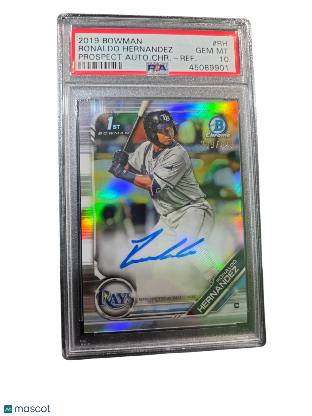 2019 Bowman Prospect Auto Chrome Ronaldo Hernandez #RH Autograph CHR PSA 10