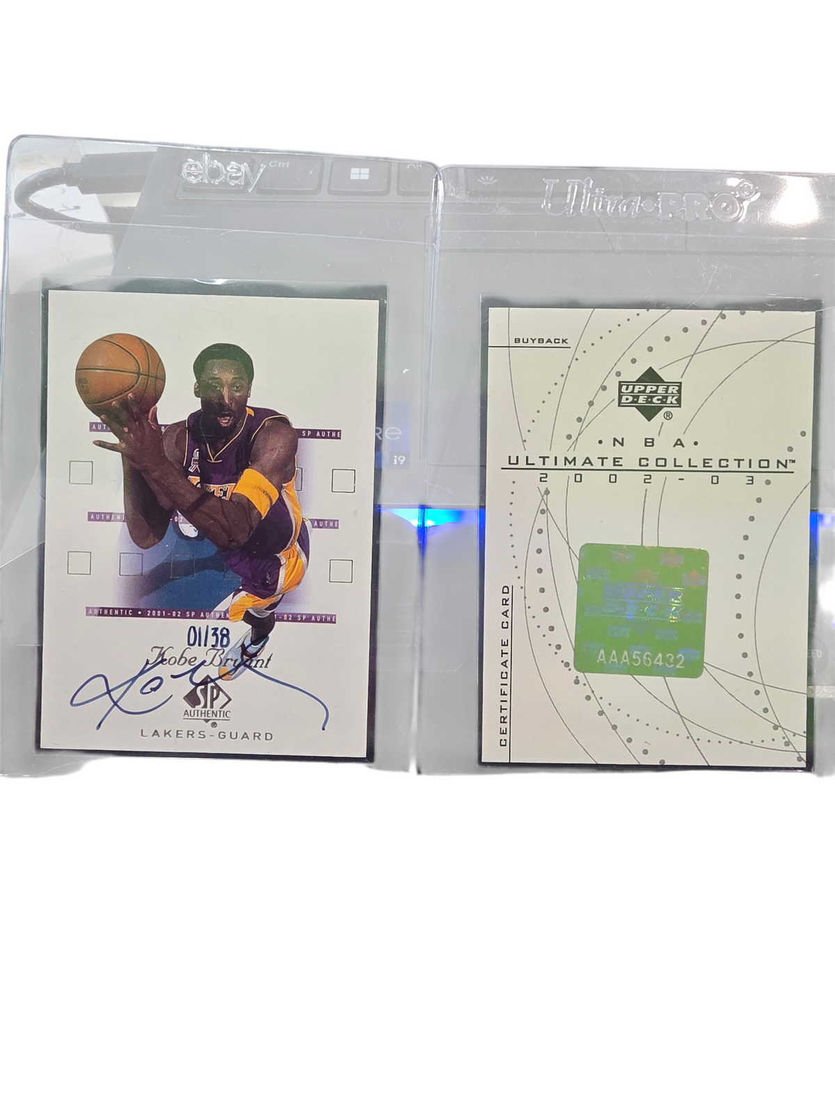 2002-03 Upper Deck SP Authentic Kobe Bryant #38 01/38