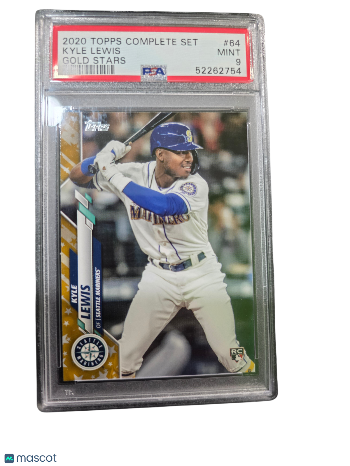 2020 Topps Complete Set Kyle Lewis #64 Gold Stars PSA 9