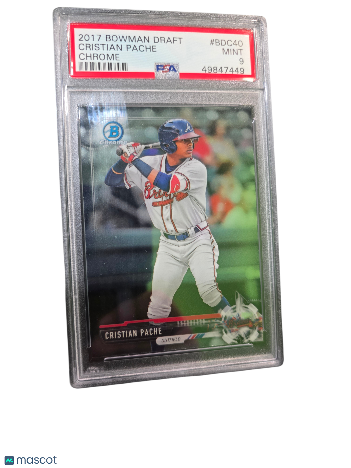 2017 Bowman Draft Cristian Pache #BDC40 Chrome PSA 9