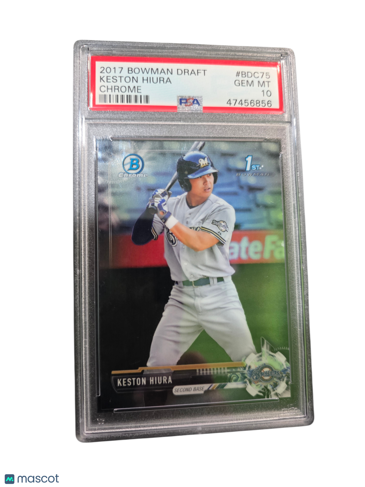 2017 Bowman Draft Keston Hiura #BDC75 Chrome PSA 10