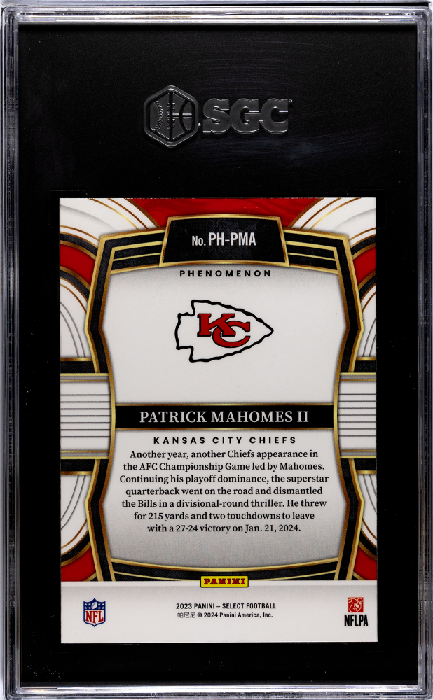 2023 Panini Select Patrick Mahomes II #PH-PMA Phenomenon SGC 9.5