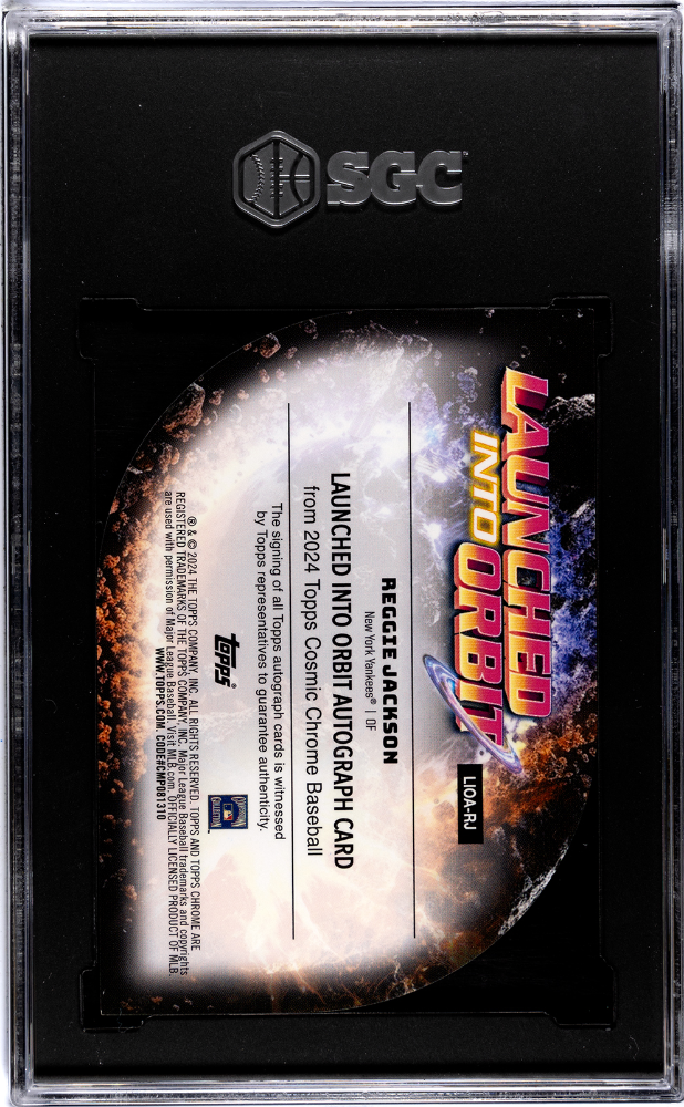 2024 Topps Cosmic  Reggie Jackson #LIOA-RJ Launched Into Orbit SGC 9 Auto 10