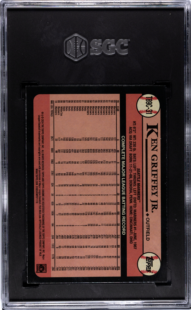 2024 Topps Ken Griffey JR. #T89C-31 Chrome '89 Design SGC 9.5