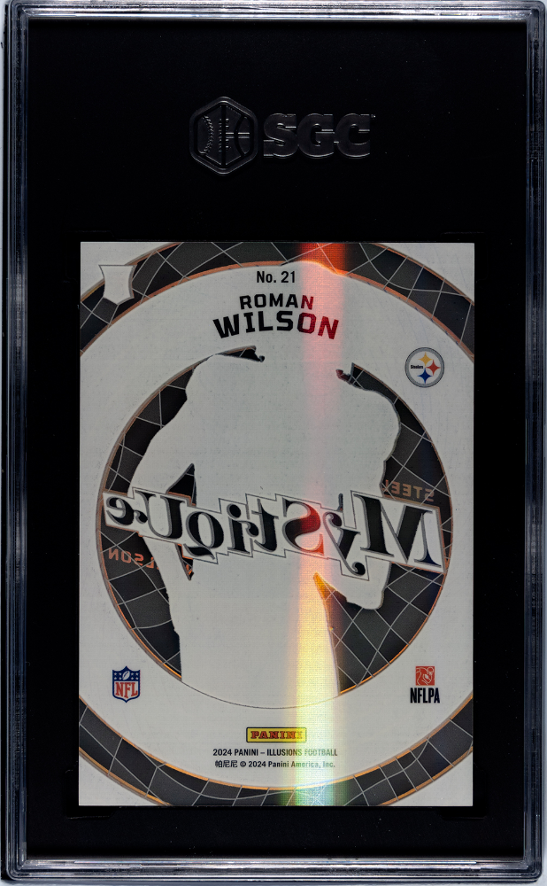 2024 Panini Illusions Roman Wilson #21 Mystique Rainbow SGC 10