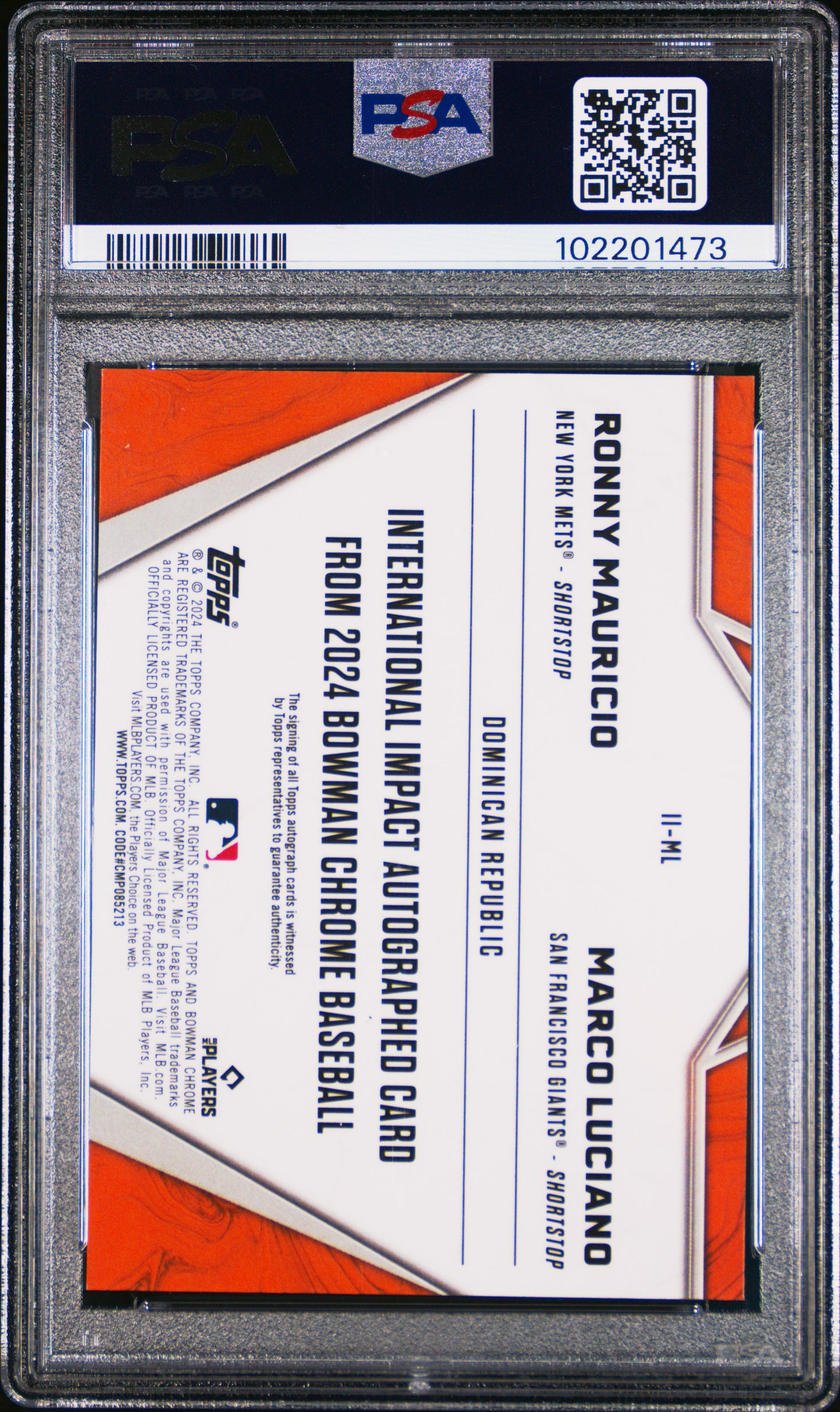 2024 Bowman International Auto Mauricio Luciano #IIML Intl GLD Mini Dia/50