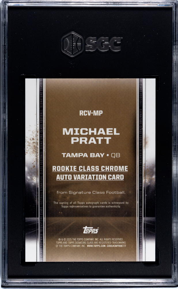 2024 Topps Signature Class Michael Pratt #RCV-MP Rookie Chrome Var. Auto SGC 9
