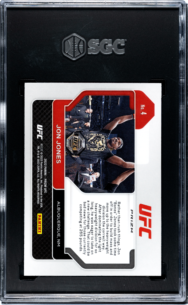 2022 Panini Prizm Ufc Jon Jones #4 Green SGC 9