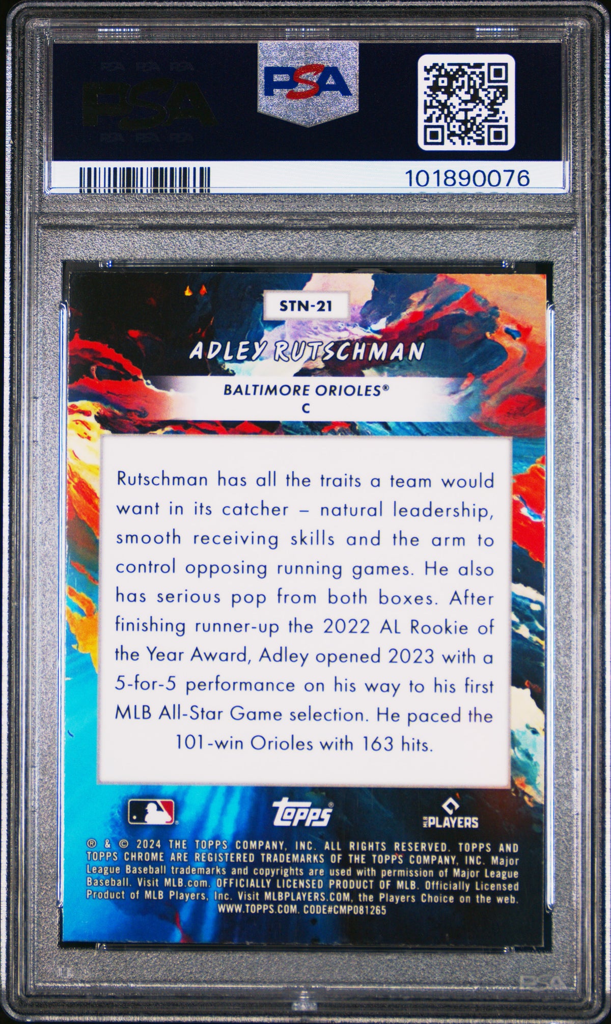 2024 Topps Chrome Cosmic Stars In The Night Adley Rutschman #21 PSA 9