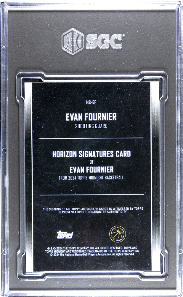 2023 Topps Midnight Evan Fournier #HS-EF Horizon Sigs. Twilight SGC 9 Auto 10
