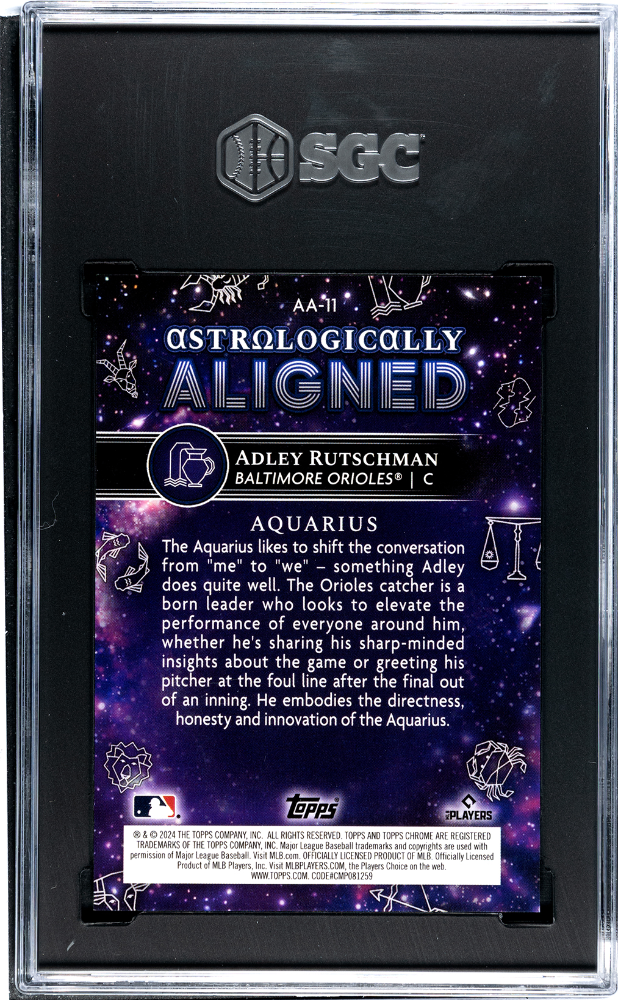 2024 Topps Cosmic Chrome Adley Rutschman #AA-11 Astrologically  Refractor SGC 10