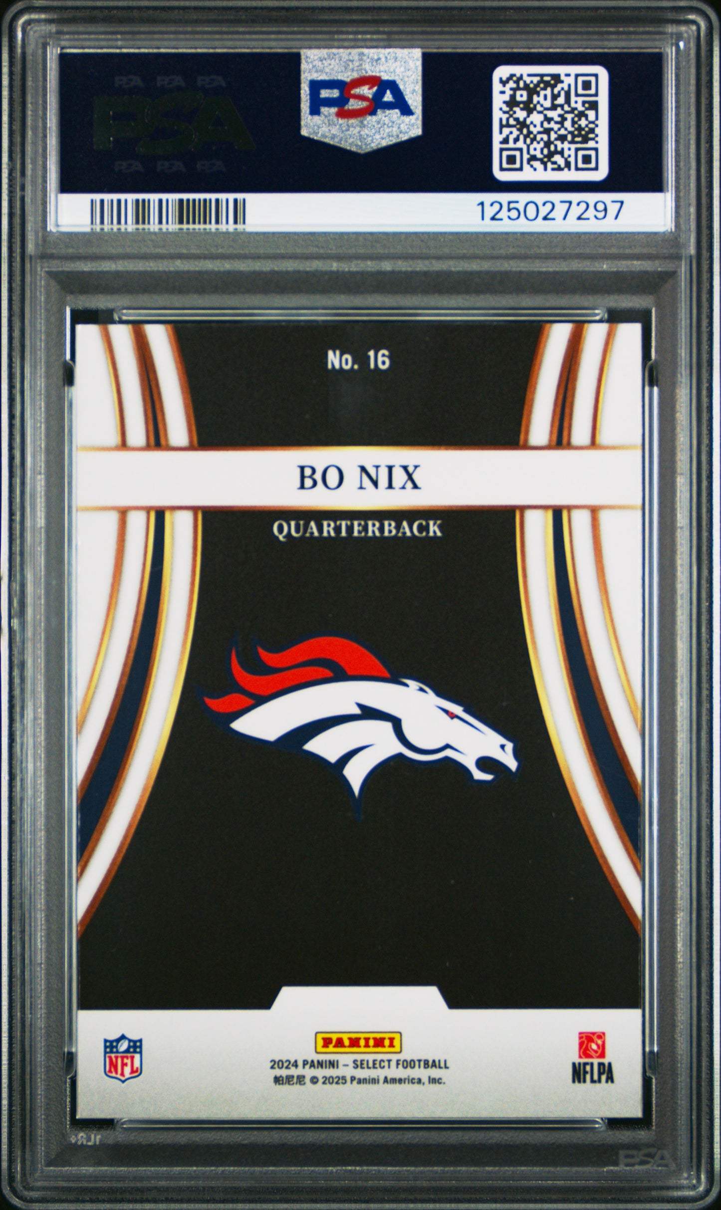 2024 Panini Select Turbocharged Bo Nix #16 PSA 9