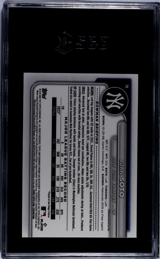 2024 Bowman Mega Box Juan Soto #78 SGC 7