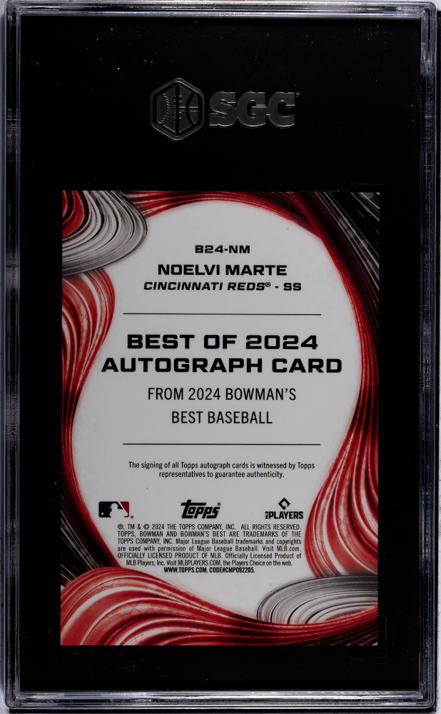 2024 Bowman's Best Noelvi Marte #B24-NM Of '24 Autograph SGC 10