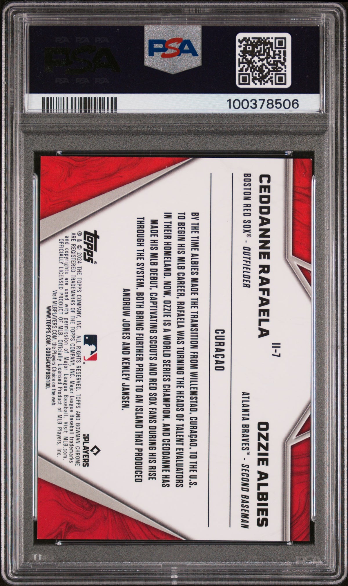 2024 Bowman Chrome International Impact Rafaela Albies #II7 Intl Mini /150 PSA 9
