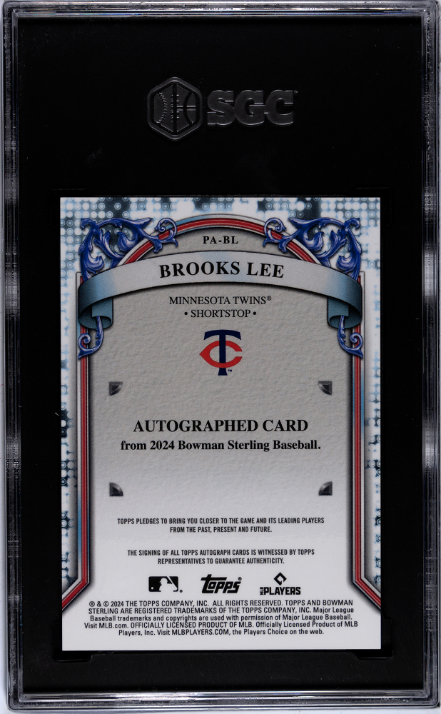 2024 Bowman Sterling Brooks Lee #PA-BL Prospect Autograph SGC 9.5 Auto 10