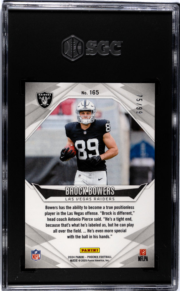 2024 Panini Phoenix Brock Bowers #165 Red SGC 9