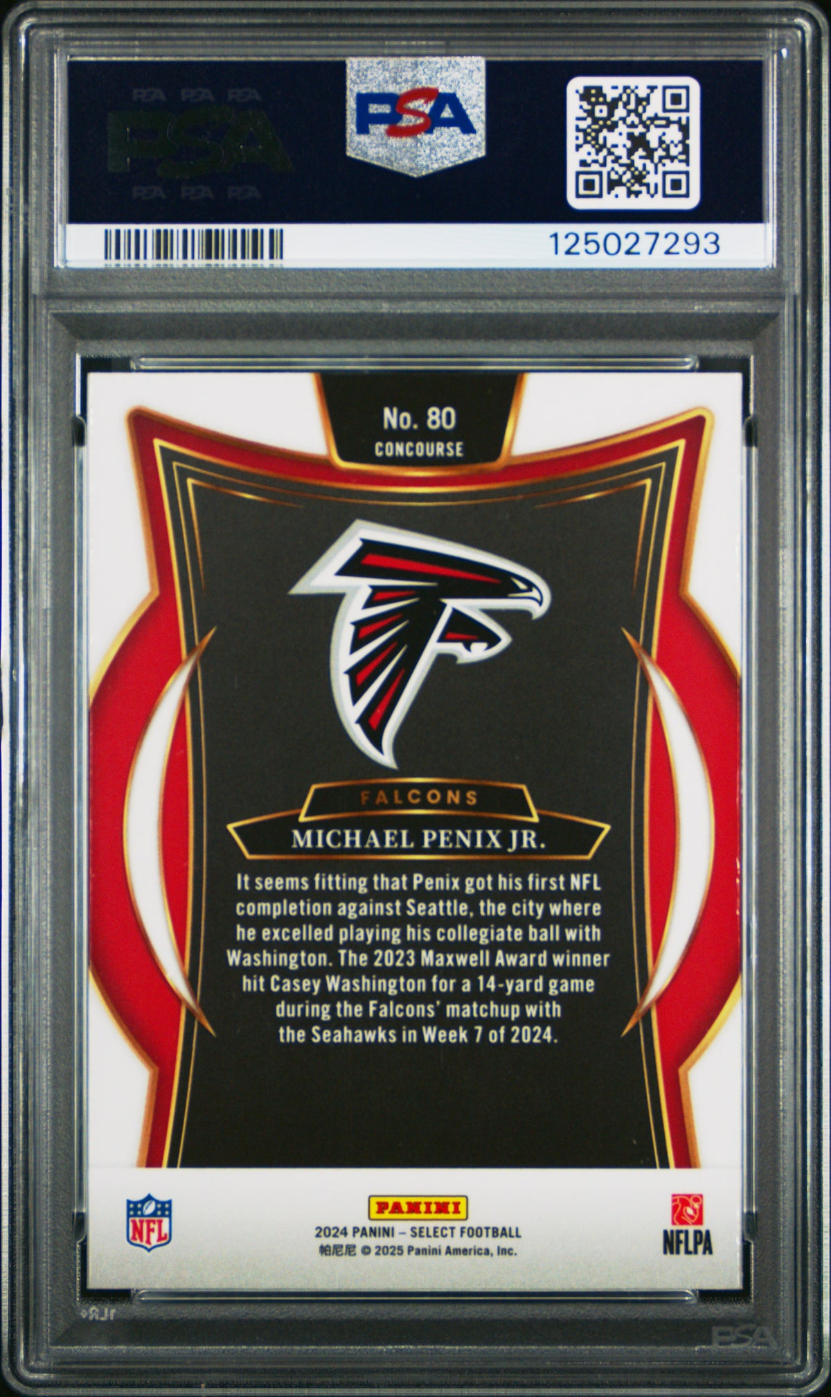 2024 Panini Select Michael Penix JR. #80 PSA 9