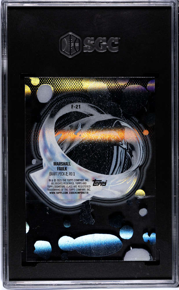 2024 Topps Signature Class Marshall Faulk #F-21 Fluidity SGC 8.5