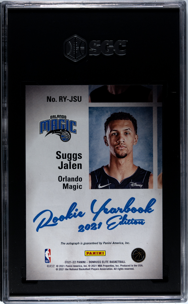 2021 Panini Elite Jalen Suggs #RY-JSU Rookie Yearbook Autograph SGC 9.5 Auto 10