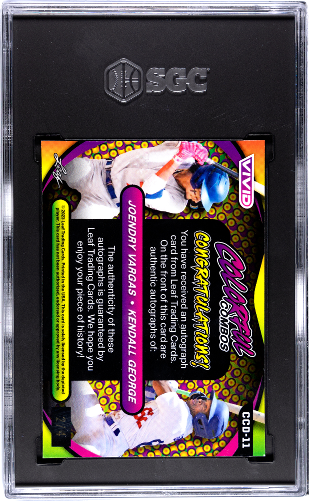 2023 Leaf Vivid Vargas George #CCD-11 Colorful Green Crystal SGC 9 Auto 10