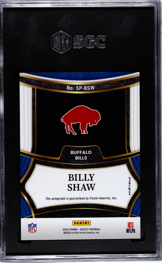 2024 Panini Select Billy Shaw #SP-BSW Sigs. Tie Dye Prizm SGC 9.5 Auto 10