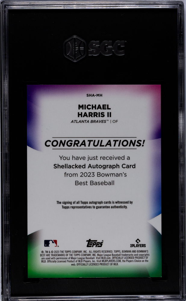2023 Bowman's Best Michael Harris II #SHA-MH Shellacked Autograph SGC 10 Auto 10
