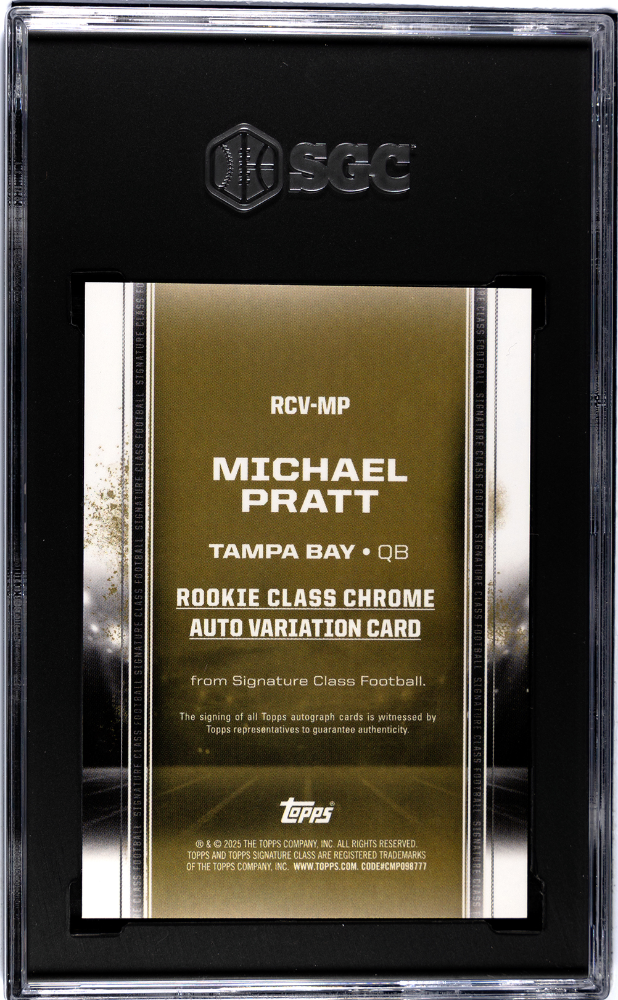 2024 Topps Signature Michael Pratt #RCV-MP Rookie Chrome Var. SGC 10 Auto 10