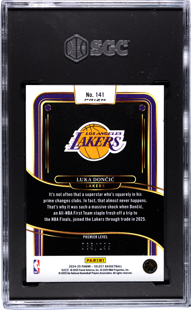 2024 Panini Select Luka Doncic #141 Light Blue Prizm SGC 8.5