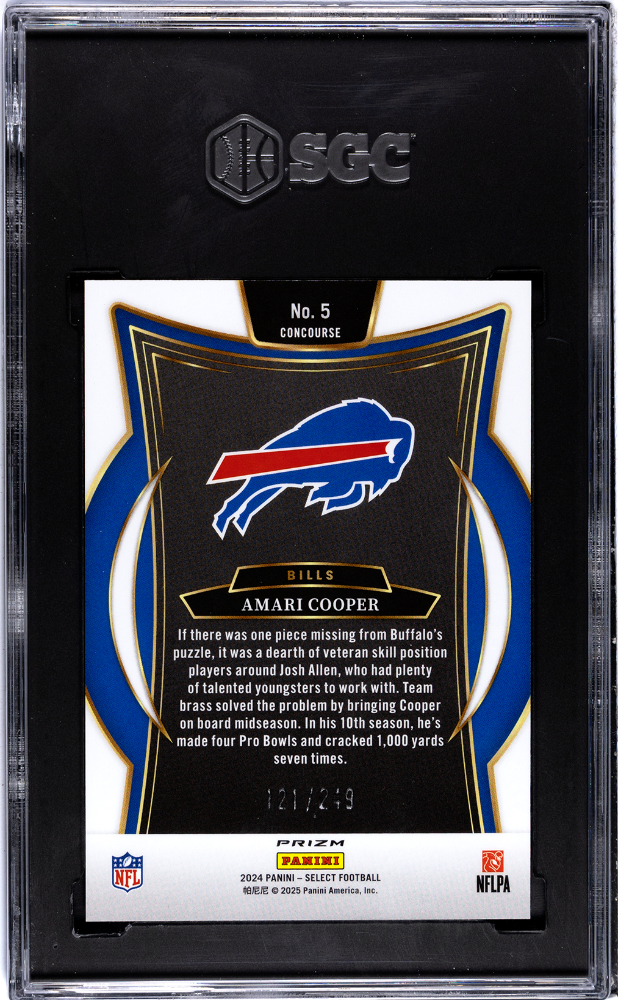 2024 Panini Select Amari Cooper #5 Blue Prizm SGC 9