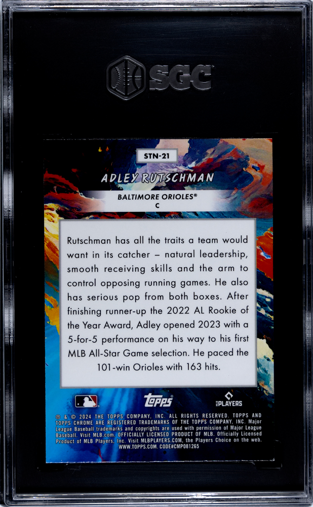 2024 Topps Cosmic Chrome Adley Rutschman #STN-21 Stars In The Night SGC 7