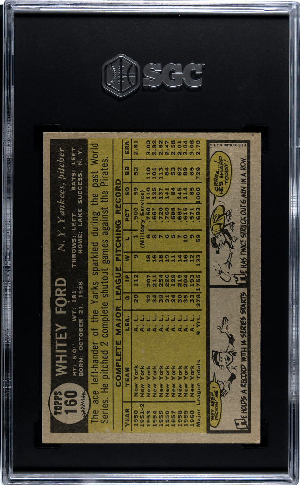1961 Topps Whitey Ford #160 SGC 6