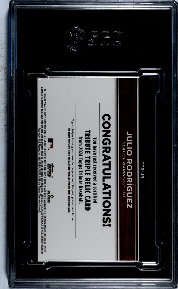 2024 Topps Tribute Julio Rodriguez #TTR-JR Triple Relic SGC 7