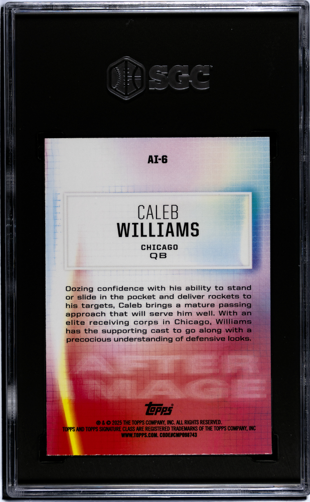 2024 Topps Signature Class Caleb Williams #AI-6 After Image Teal SGC 10