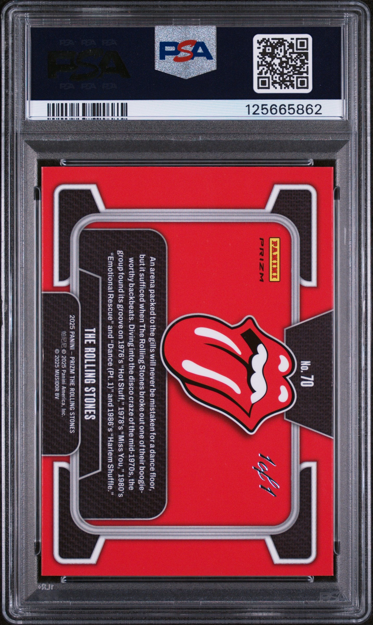 2025 Panini Prizm The Rolling Stones The Rolling Stones #70 PSA 9