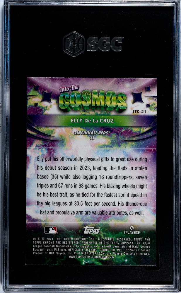 2024 Topps Cosmic Chrome Elly De La Cruz #ITC-21 Into The Cosmos SGC 9.5