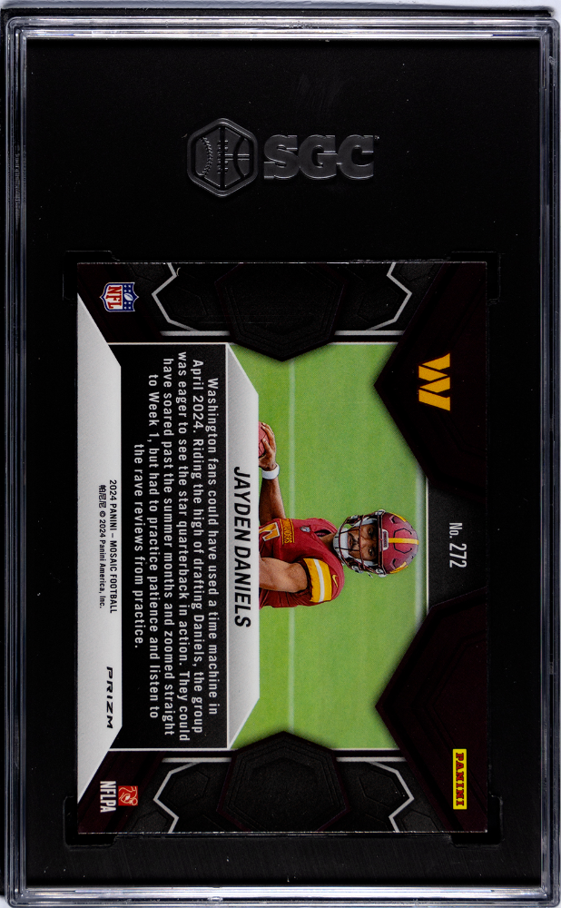 2024 Panini Mosaic Jayden Daniels #272 Green Prizm SGC 10