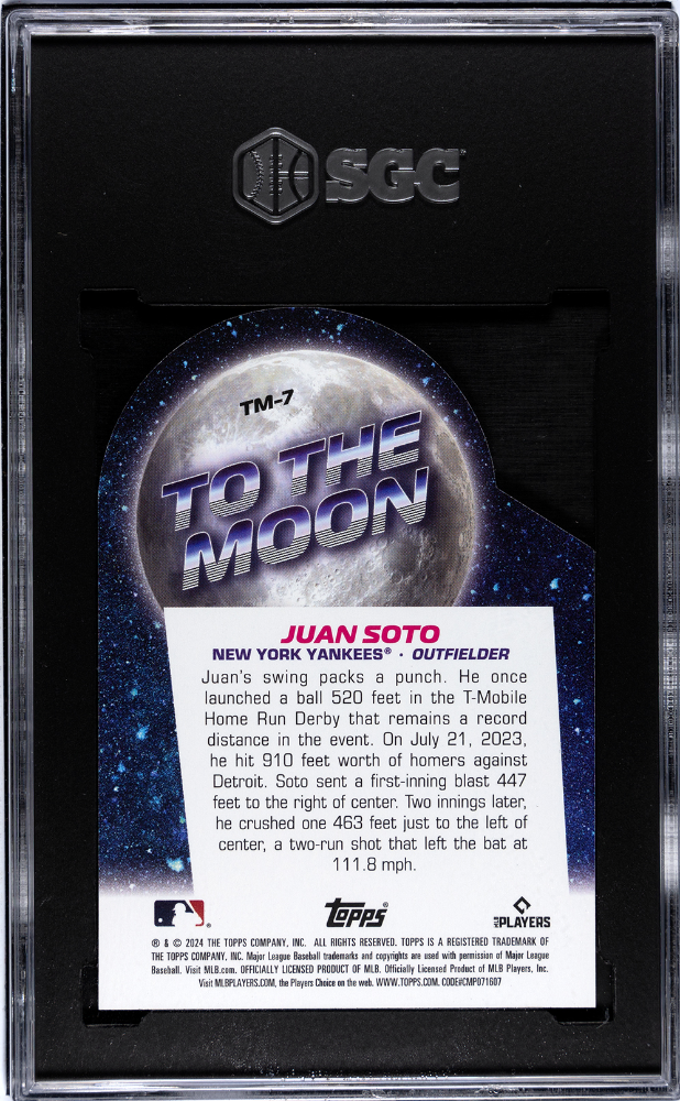 2024 Topps Big League Juan Soto #TM-7 The Moon Die Cut SGC 10