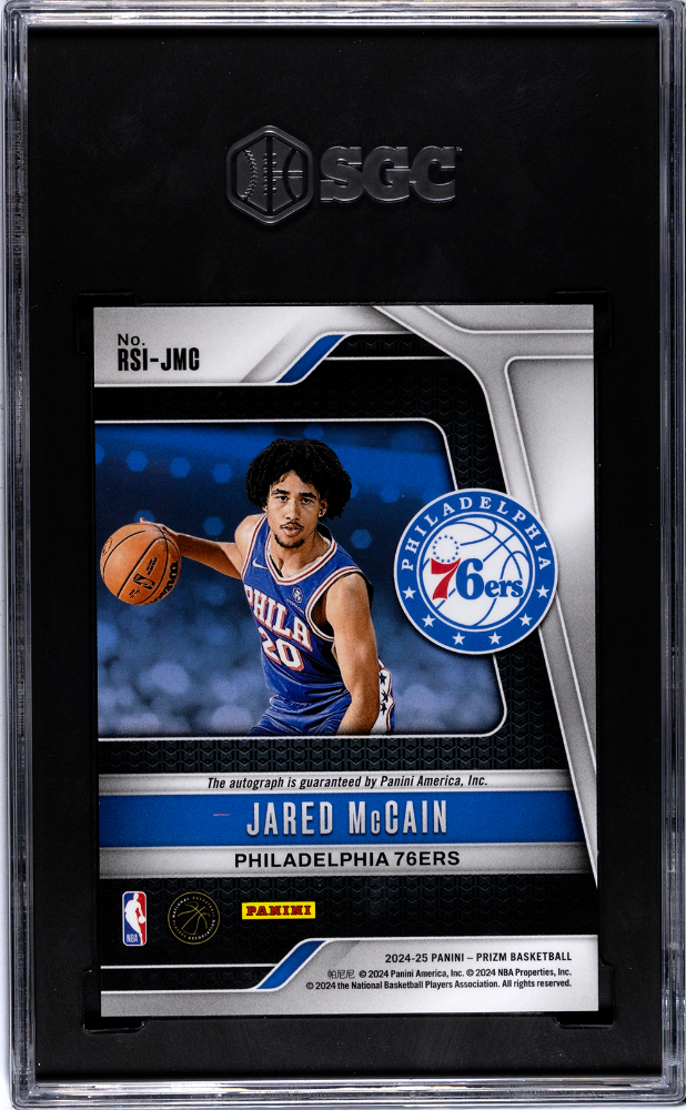 2024 Panini Prizm Jared Mccain #RSI-JMC Rookie Sigs. SGC 9.5