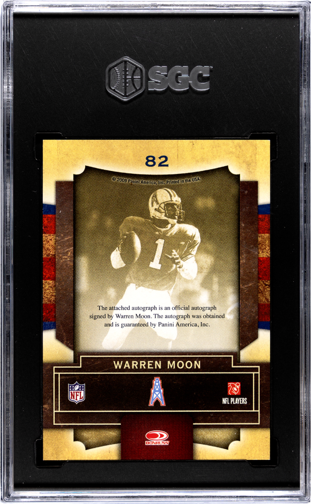 2009 Playoff Contenders Warren Moon #82 Legendary Autograph SGC 9 Auto 10