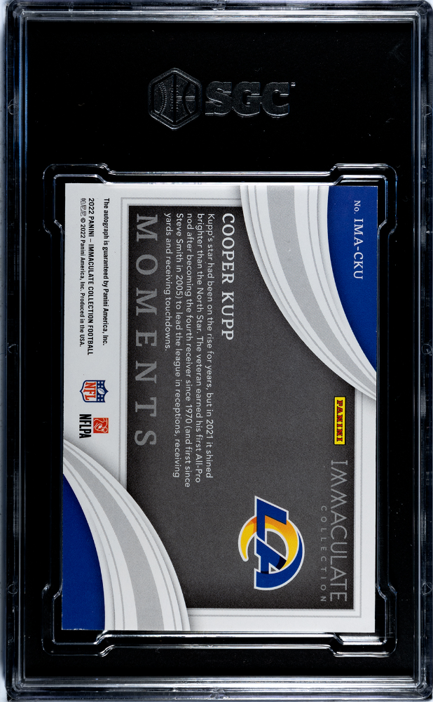 2022 Panini Immaculate Col. Cooper Kupp #IMA-CKU Moments Autograph SGC 8.5