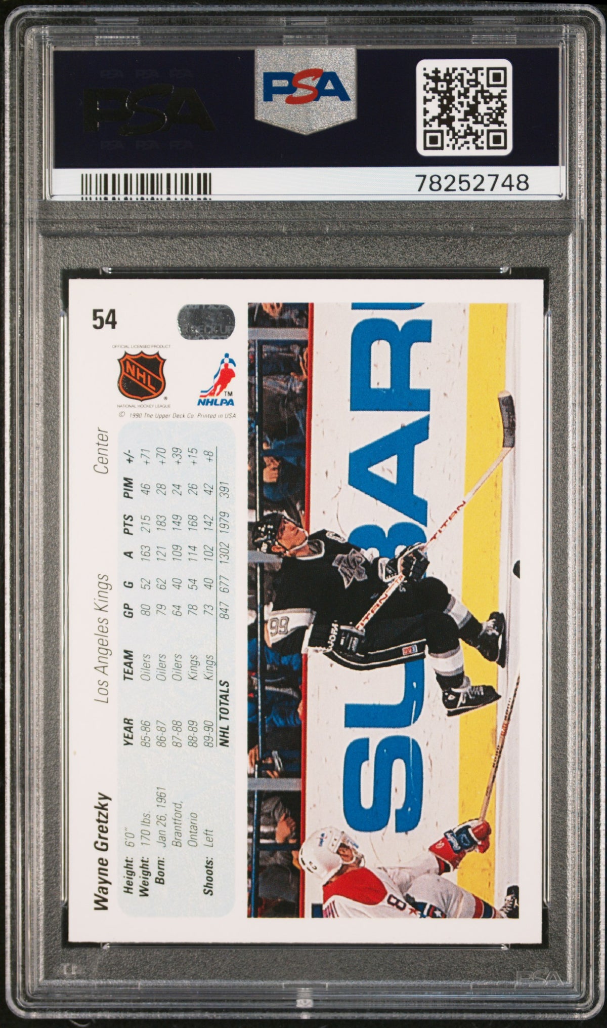 1990 Upper Deck Wayne Gretzky #54 PSA 7