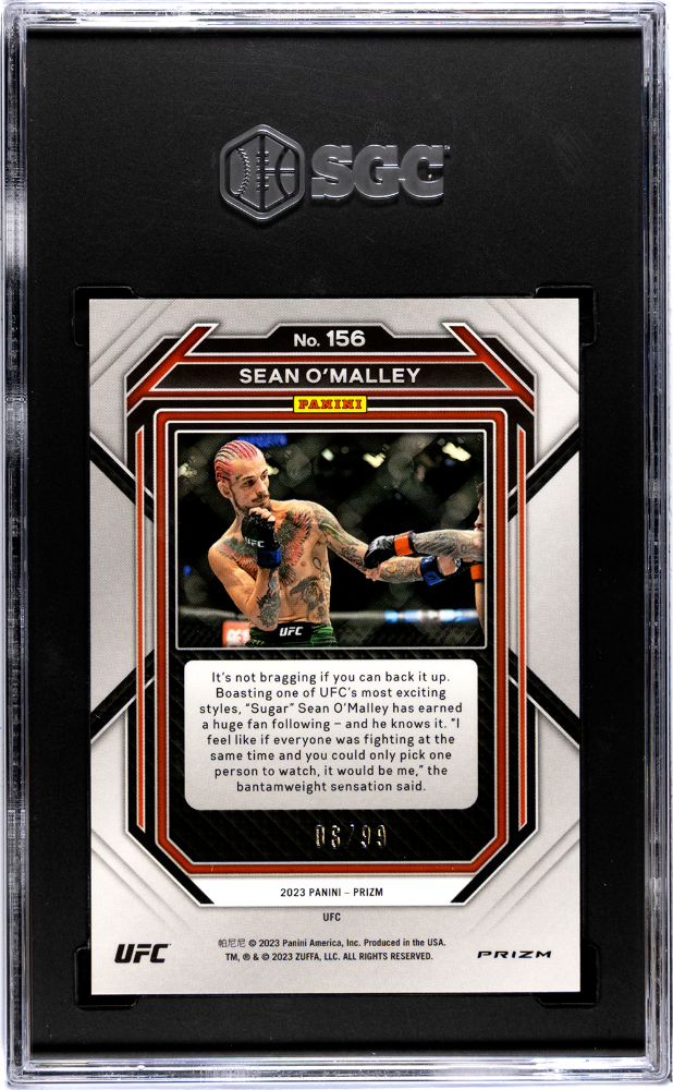 2023 Panini Prizm Ufc Sean O'malley #156 Orange SGC 7