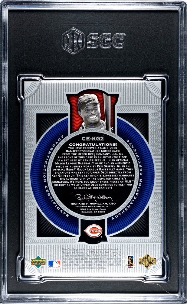 2004 Upper Deck Etchings Ken Griffey JR. #CE-KG2 Combo Mat.  Copper Foil SGC 9