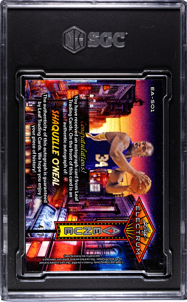 2024 Leaf Electrum Shaquille O'Neal #EA-SO1 Avenue Autograph Purple SGC 9